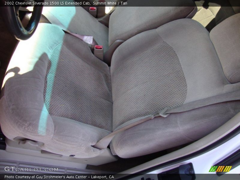 Summit White / Tan 2002 Chevrolet Silverado 1500 LS Extended Cab