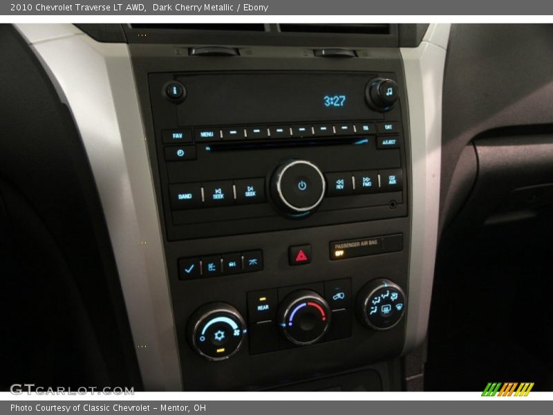 Dark Cherry Metallic / Ebony 2010 Chevrolet Traverse LT AWD