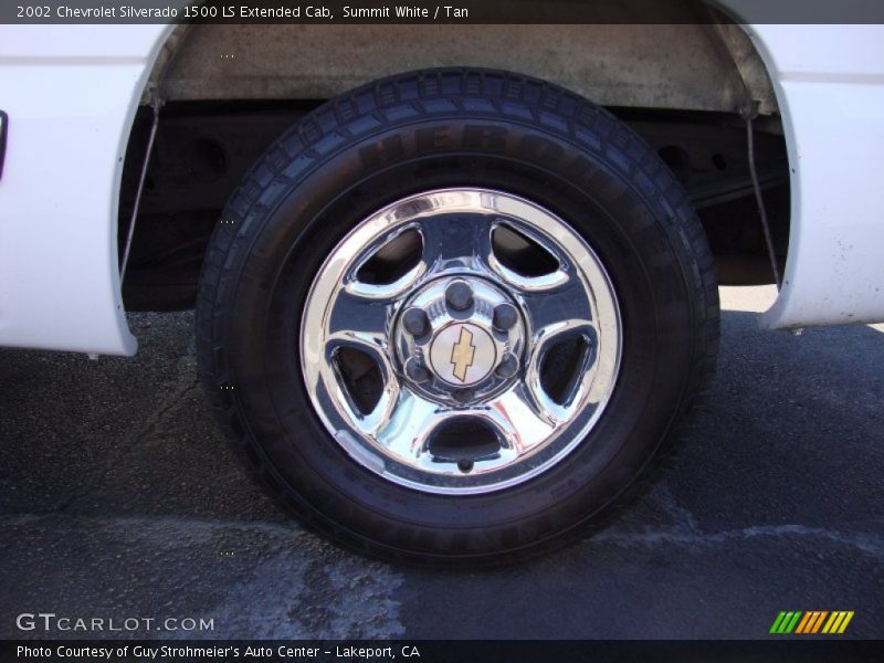 Summit White / Tan 2002 Chevrolet Silverado 1500 LS Extended Cab