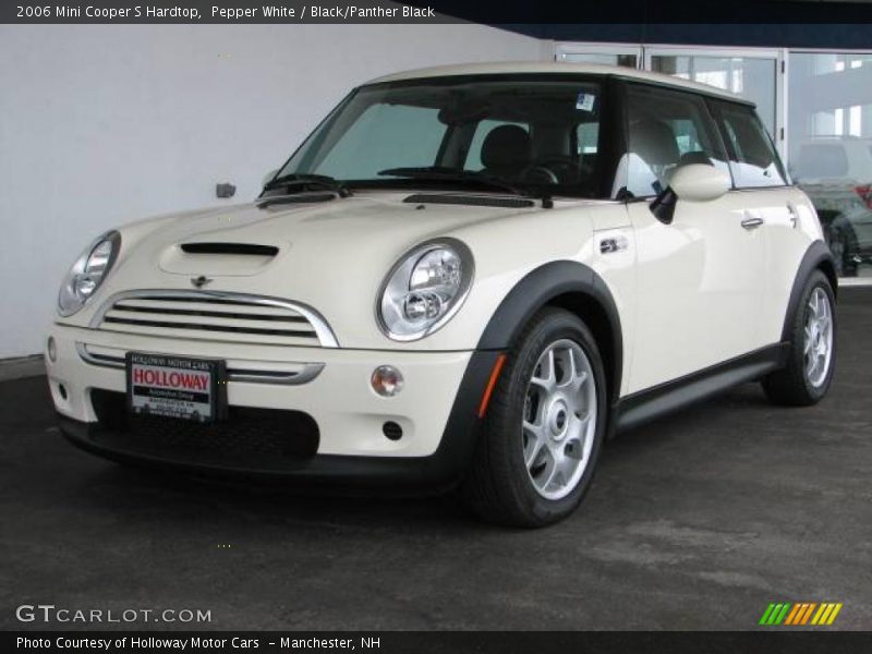 Pepper White / Black/Panther Black 2006 Mini Cooper S Hardtop