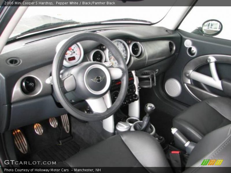 Pepper White / Black/Panther Black 2006 Mini Cooper S Hardtop
