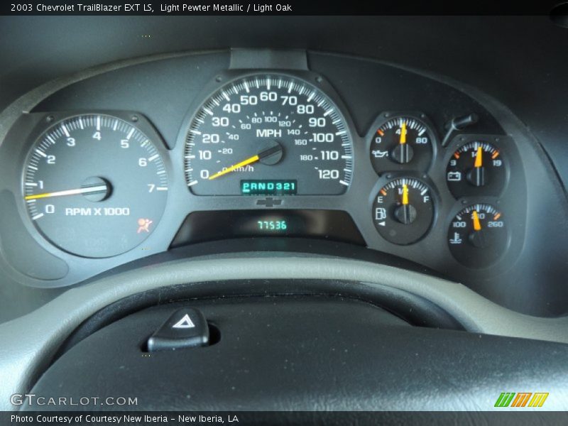 Light Pewter Metallic / Light Oak 2003 Chevrolet TrailBlazer EXT LS