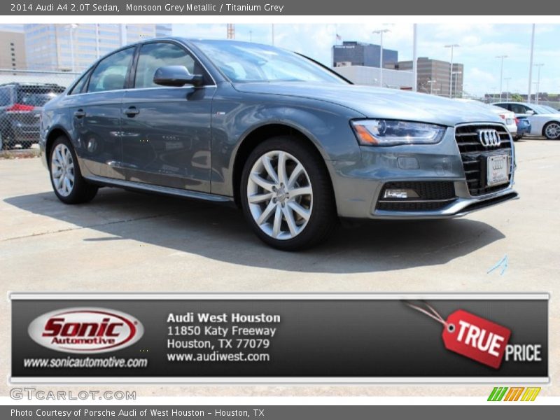Monsoon Grey Metallic / Titanium Grey 2014 Audi A4 2.0T Sedan