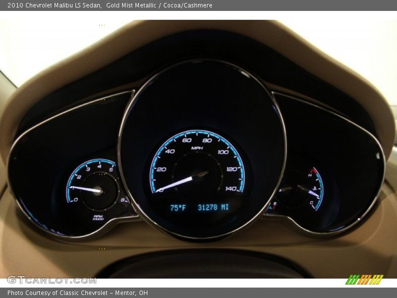 Gold Mist Metallic / Cocoa/Cashmere 2010 Chevrolet Malibu LS Sedan