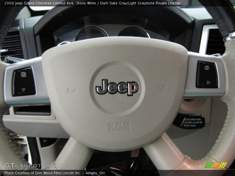 Stone White / Dark Slate Gray/Light Graystone Royale Leather 2009 Jeep Grand Cherokee Limited 4x4