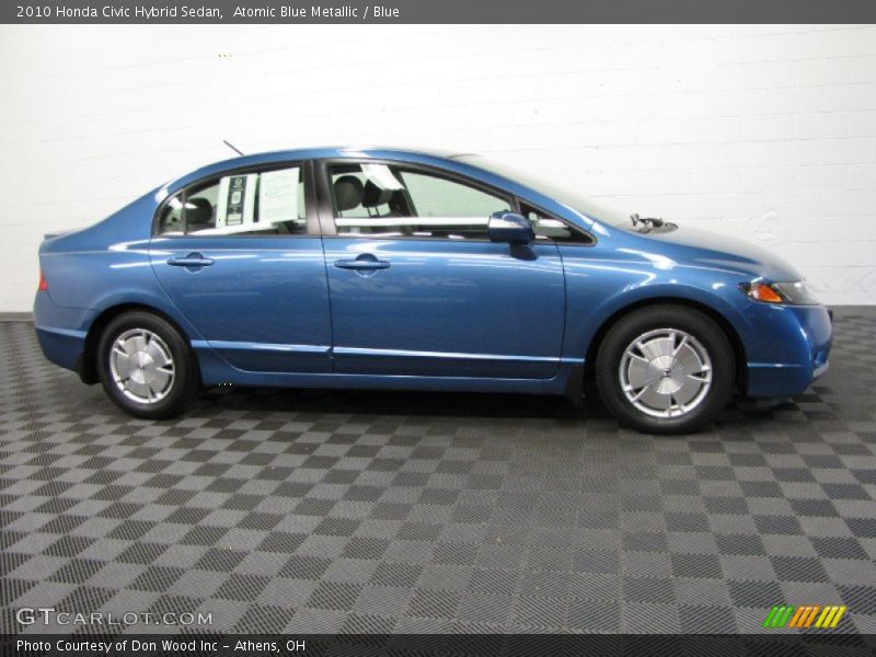 Atomic Blue Metallic / Blue 2010 Honda Civic Hybrid Sedan