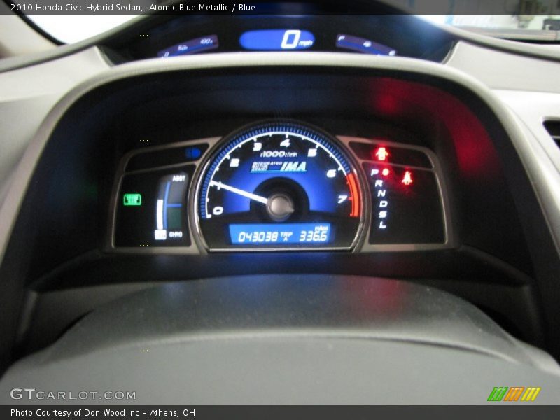 Atomic Blue Metallic / Blue 2010 Honda Civic Hybrid Sedan