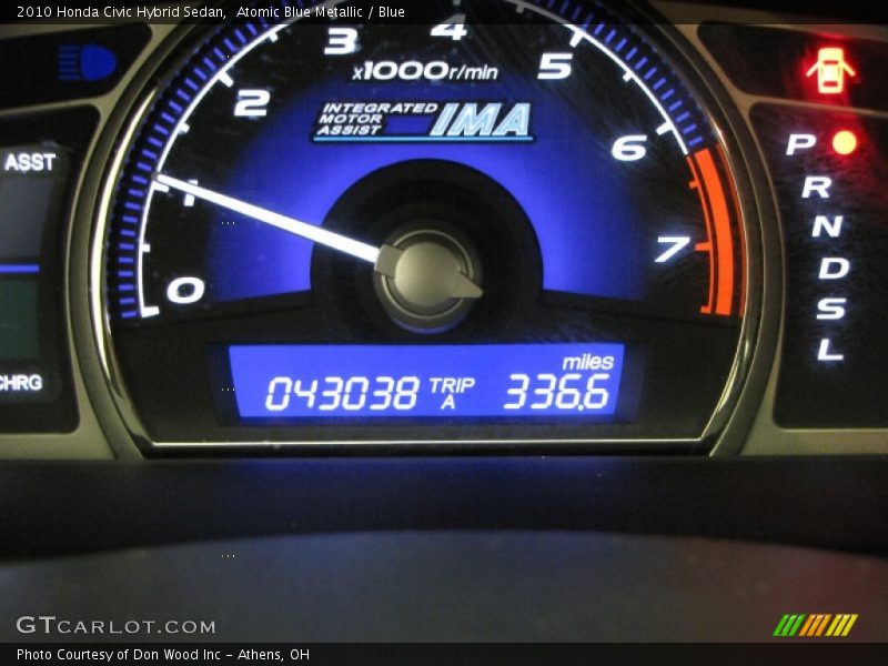 Atomic Blue Metallic / Blue 2010 Honda Civic Hybrid Sedan