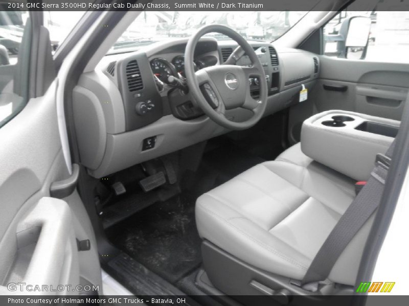 Summit White / Dark Titanium 2014 GMC Sierra 3500HD Regular Cab Dually Chassis