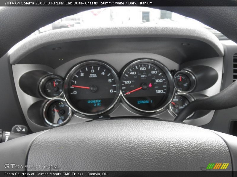 Summit White / Dark Titanium 2014 GMC Sierra 3500HD Regular Cab Dually Chassis