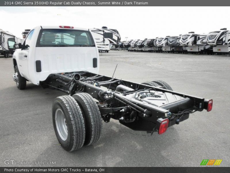 Summit White / Dark Titanium 2014 GMC Sierra 3500HD Regular Cab Dually Chassis