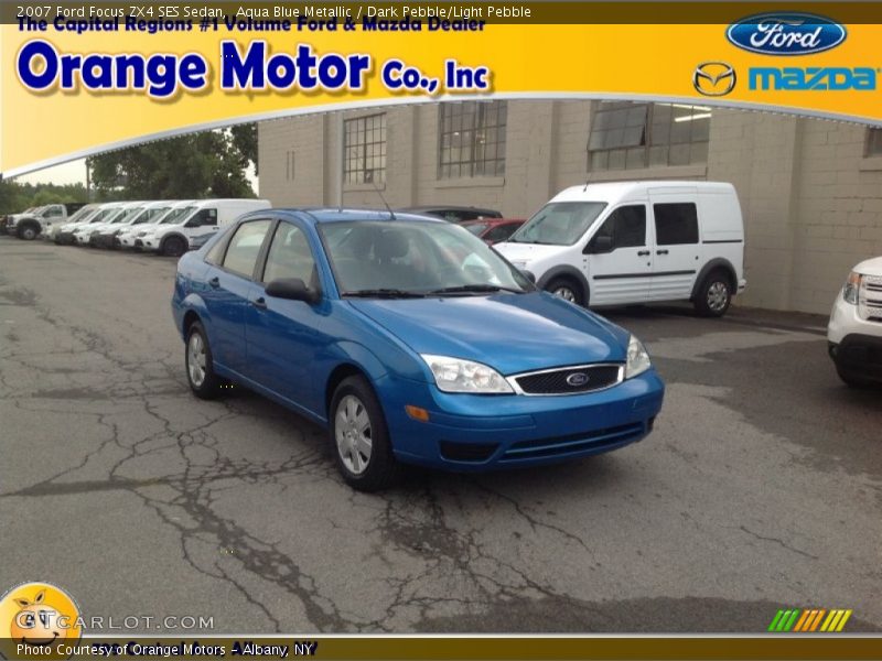 Aqua Blue Metallic / Dark Pebble/Light Pebble 2007 Ford Focus ZX4 SES Sedan