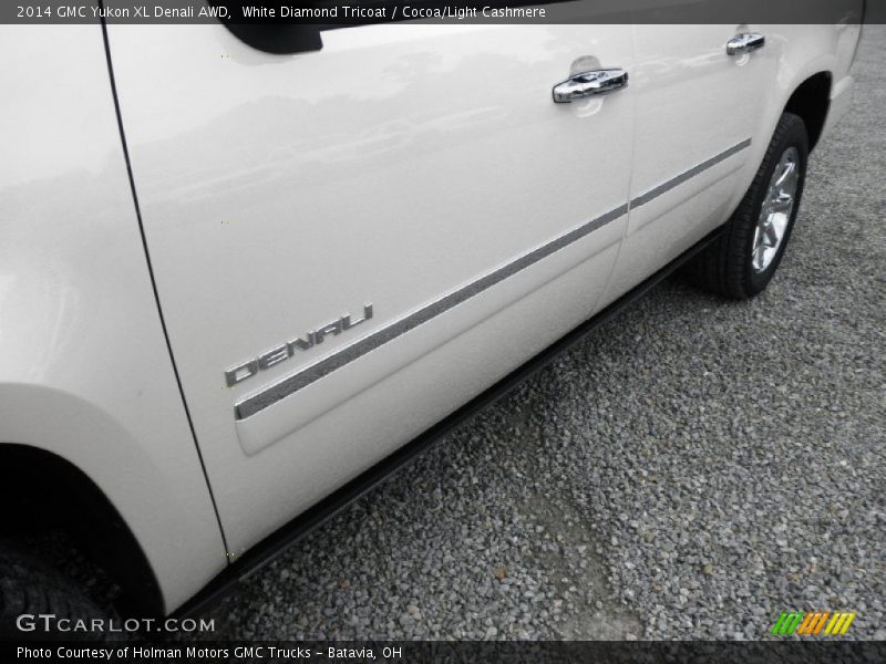 White Diamond Tricoat / Cocoa/Light Cashmere 2014 GMC Yukon XL Denali AWD