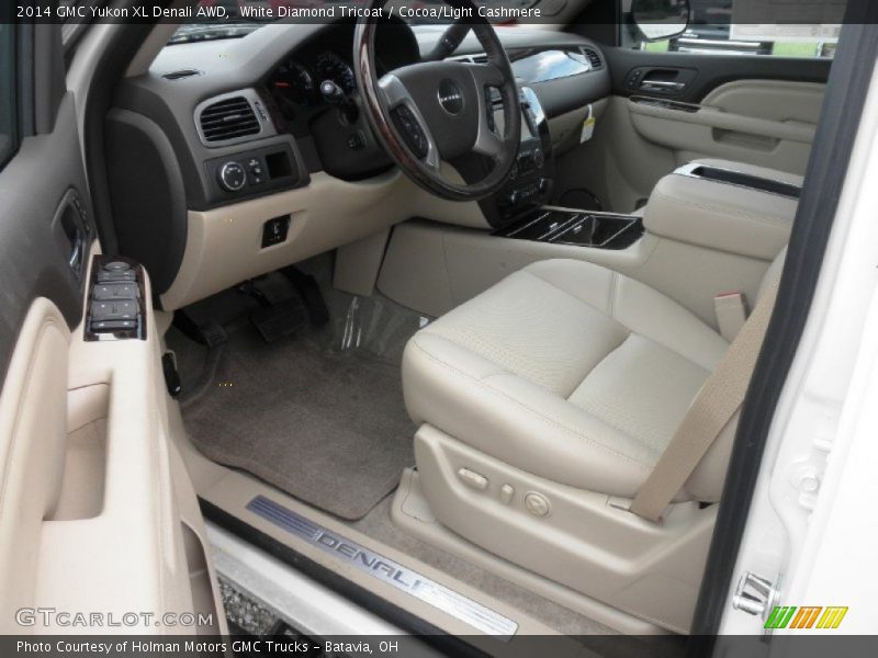 White Diamond Tricoat / Cocoa/Light Cashmere 2014 GMC Yukon XL Denali AWD