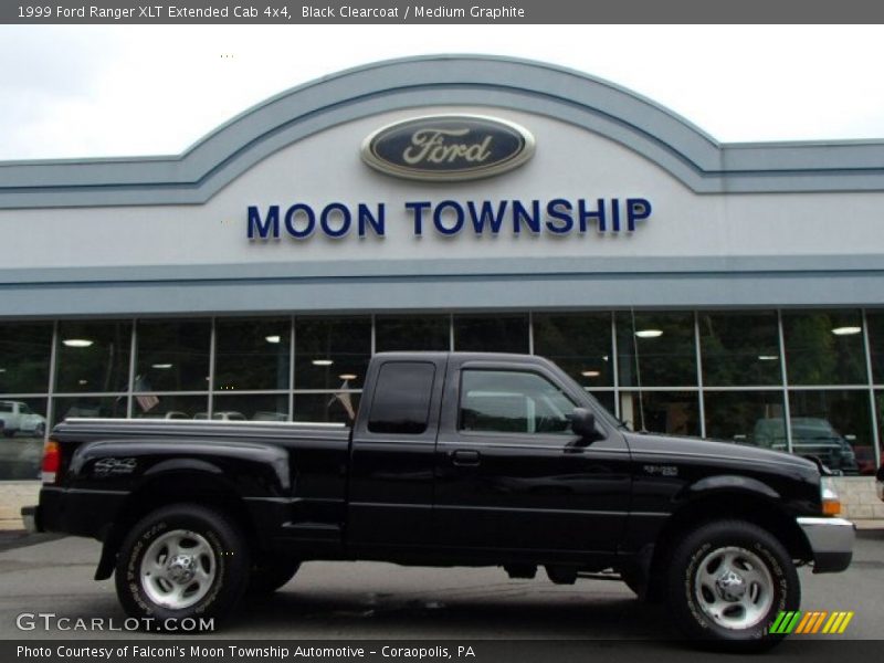 Black Clearcoat / Medium Graphite 1999 Ford Ranger XLT Extended Cab 4x4
