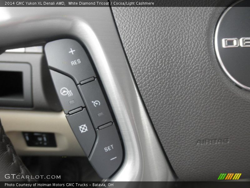 White Diamond Tricoat / Cocoa/Light Cashmere 2014 GMC Yukon XL Denali AWD