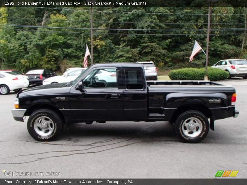 Black Clearcoat / Medium Graphite 1999 Ford Ranger XLT Extended Cab 4x4