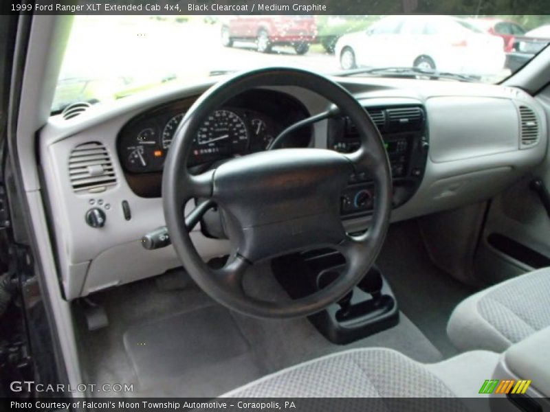 Black Clearcoat / Medium Graphite 1999 Ford Ranger XLT Extended Cab 4x4