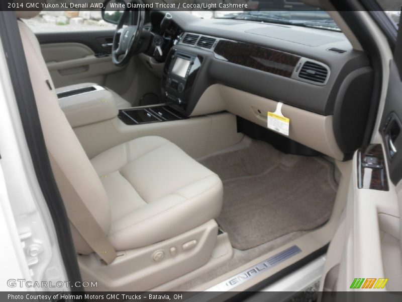 White Diamond Tricoat / Cocoa/Light Cashmere 2014 GMC Yukon XL Denali AWD