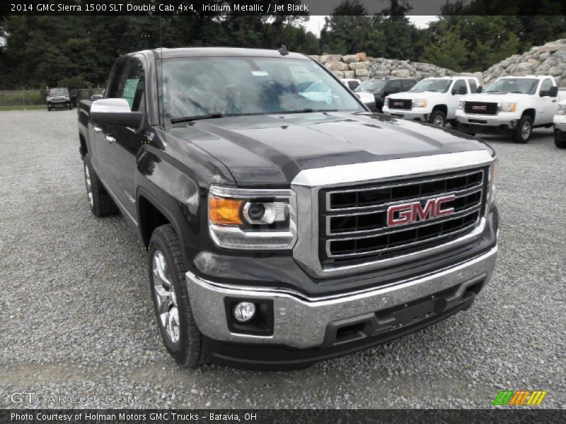 Iridium Metallic / Jet Black 2014 GMC Sierra 1500 SLT Double Cab 4x4