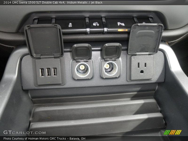 Iridium Metallic / Jet Black 2014 GMC Sierra 1500 SLT Double Cab 4x4
