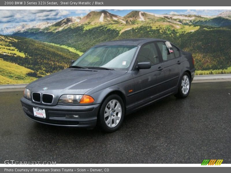 Steel Grey Metallic / Black 2000 BMW 3 Series 323i Sedan