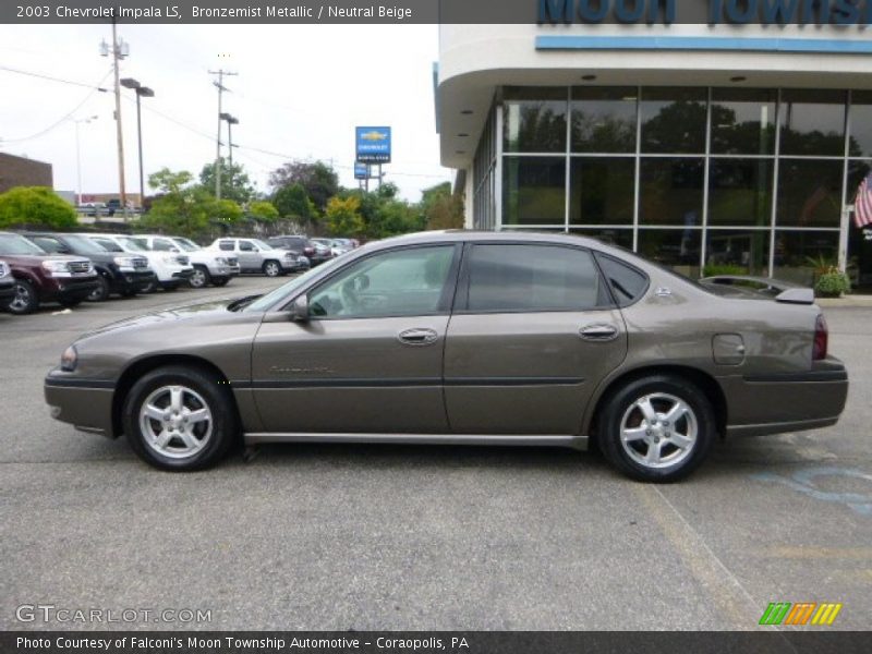 Bronzemist Metallic / Neutral Beige 2003 Chevrolet Impala LS