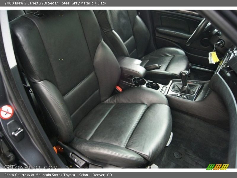 Steel Grey Metallic / Black 2000 BMW 3 Series 323i Sedan