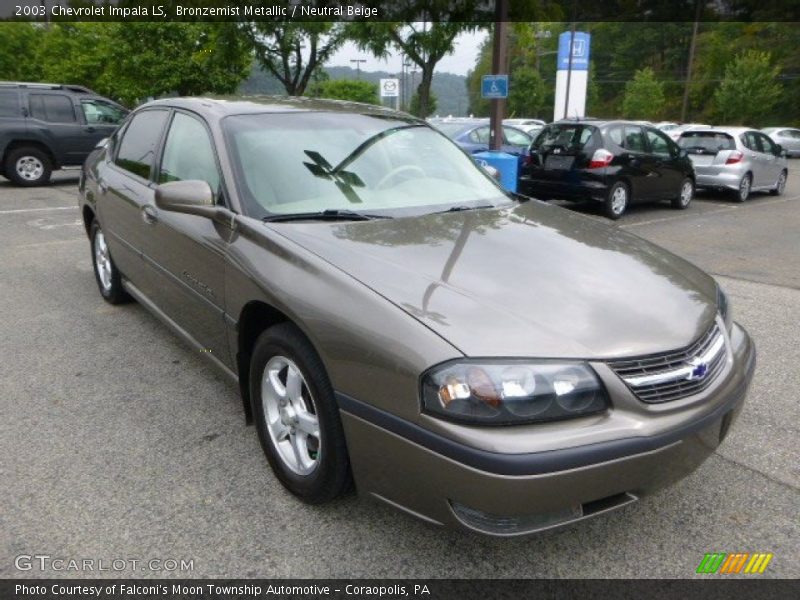 Bronzemist Metallic / Neutral Beige 2003 Chevrolet Impala LS