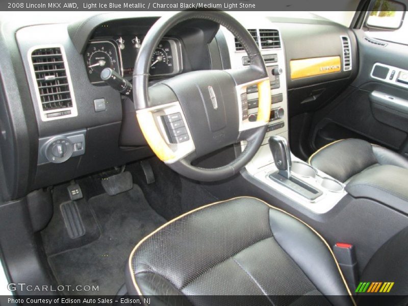 Light Ice Blue Metallic / Charcoal Black/Medium Light Stone 2008 Lincoln MKX AWD