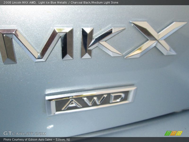 Light Ice Blue Metallic / Charcoal Black/Medium Light Stone 2008 Lincoln MKX AWD