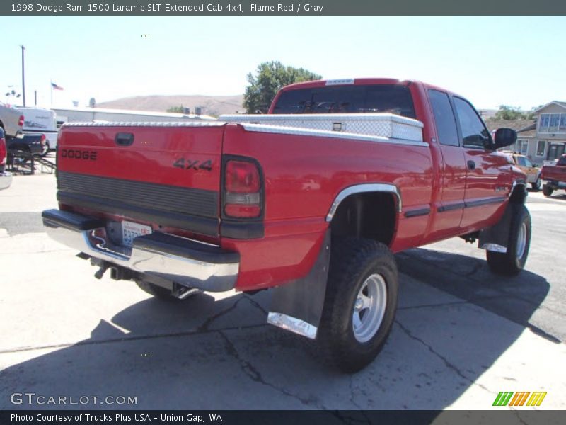 Flame Red / Gray 1998 Dodge Ram 1500 Laramie SLT Extended Cab 4x4