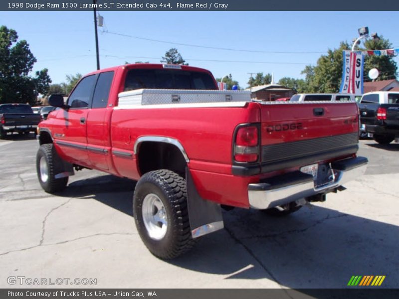 Flame Red / Gray 1998 Dodge Ram 1500 Laramie SLT Extended Cab 4x4