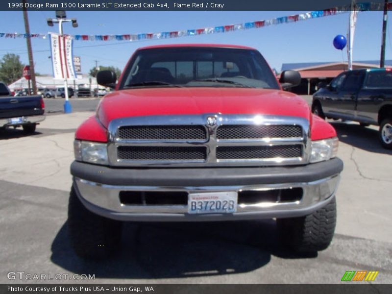 Flame Red / Gray 1998 Dodge Ram 1500 Laramie SLT Extended Cab 4x4