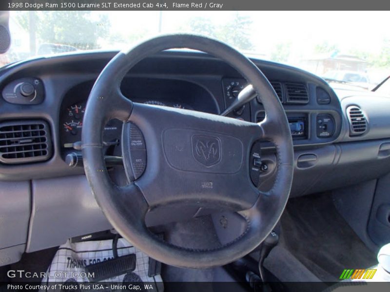 Flame Red / Gray 1998 Dodge Ram 1500 Laramie SLT Extended Cab 4x4