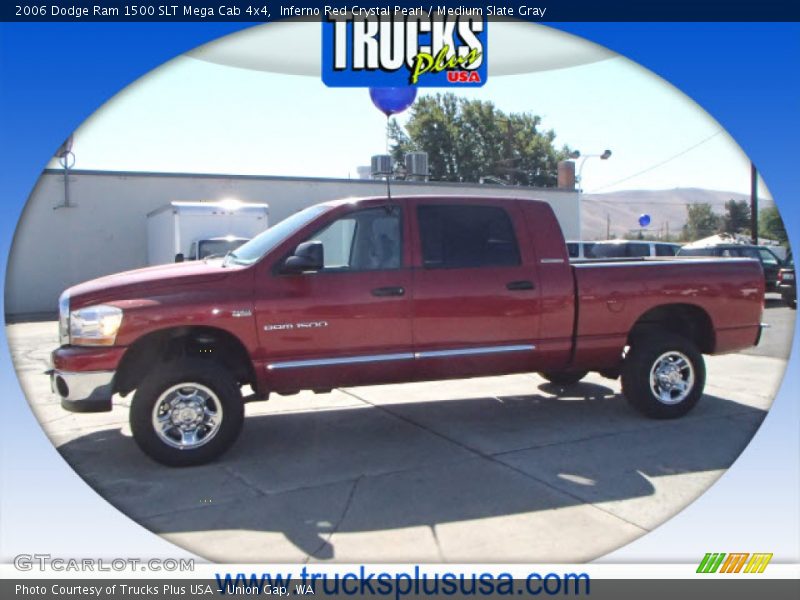 Inferno Red Crystal Pearl / Medium Slate Gray 2006 Dodge Ram 1500 SLT Mega Cab 4x4