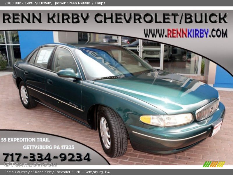 Jasper Green Metallic / Taupe 2000 Buick Century Custom