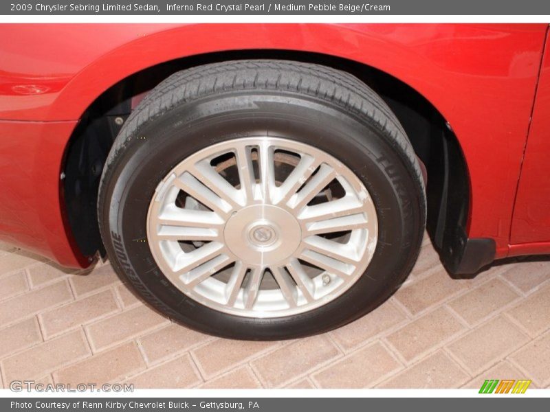 Inferno Red Crystal Pearl / Medium Pebble Beige/Cream 2009 Chrysler Sebring Limited Sedan