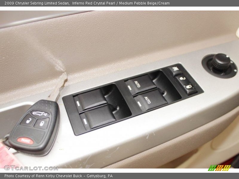 Inferno Red Crystal Pearl / Medium Pebble Beige/Cream 2009 Chrysler Sebring Limited Sedan