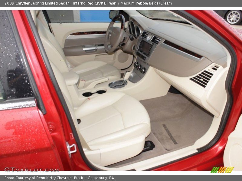 Inferno Red Crystal Pearl / Medium Pebble Beige/Cream 2009 Chrysler Sebring Limited Sedan