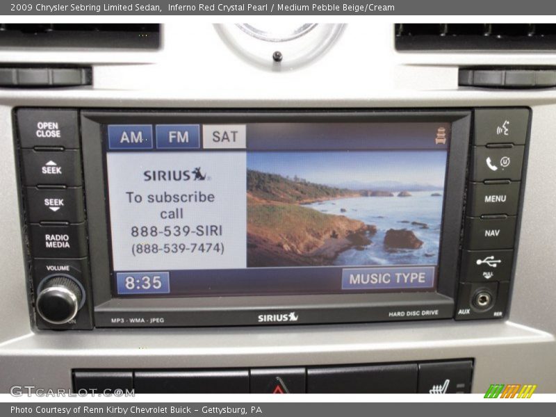 Inferno Red Crystal Pearl / Medium Pebble Beige/Cream 2009 Chrysler Sebring Limited Sedan