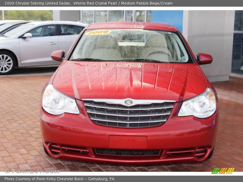 Inferno Red Crystal Pearl / Medium Pebble Beige/Cream 2009 Chrysler Sebring Limited Sedan