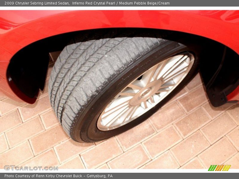 Inferno Red Crystal Pearl / Medium Pebble Beige/Cream 2009 Chrysler Sebring Limited Sedan