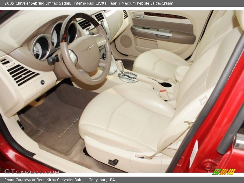 Inferno Red Crystal Pearl / Medium Pebble Beige/Cream 2009 Chrysler Sebring Limited Sedan