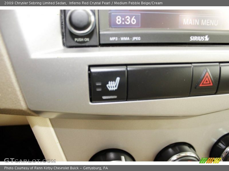 Inferno Red Crystal Pearl / Medium Pebble Beige/Cream 2009 Chrysler Sebring Limited Sedan