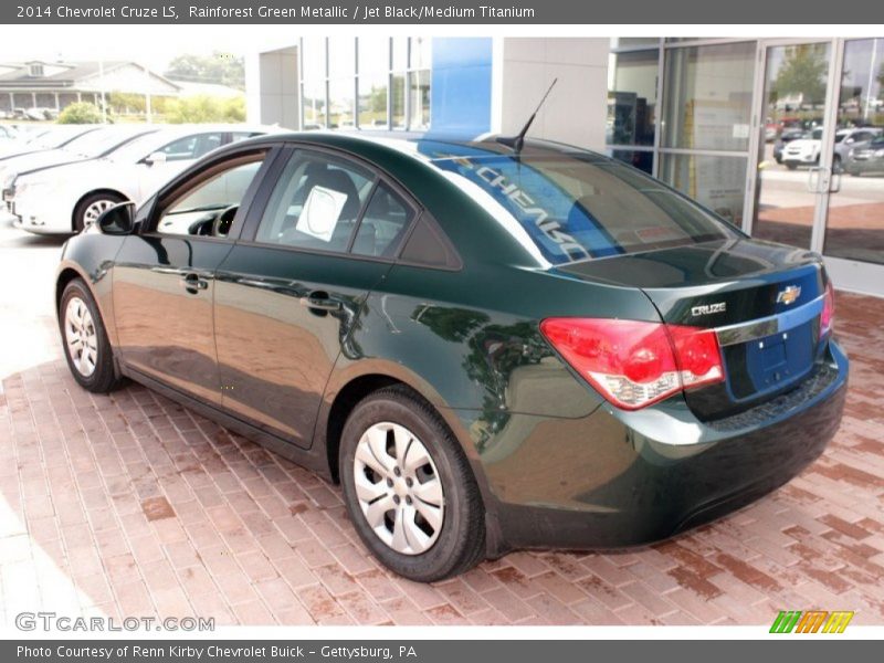 Rainforest Green Metallic / Jet Black/Medium Titanium 2014 Chevrolet Cruze LS