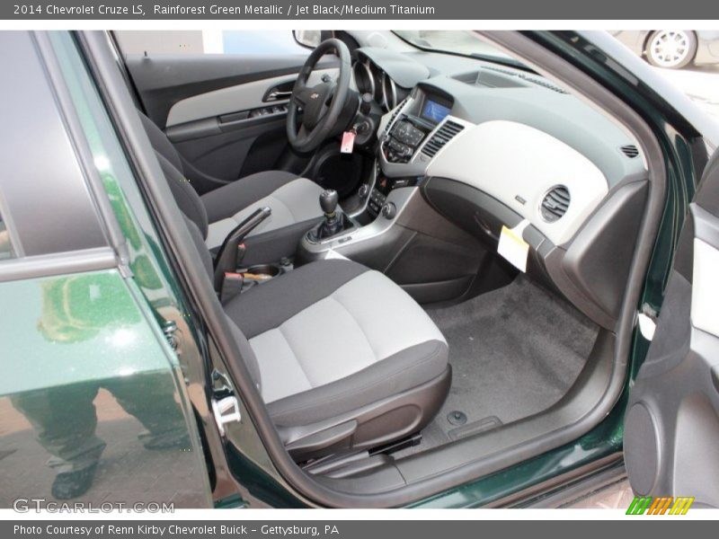 Rainforest Green Metallic / Jet Black/Medium Titanium 2014 Chevrolet Cruze LS