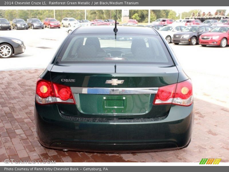 Rainforest Green Metallic / Jet Black/Medium Titanium 2014 Chevrolet Cruze LS