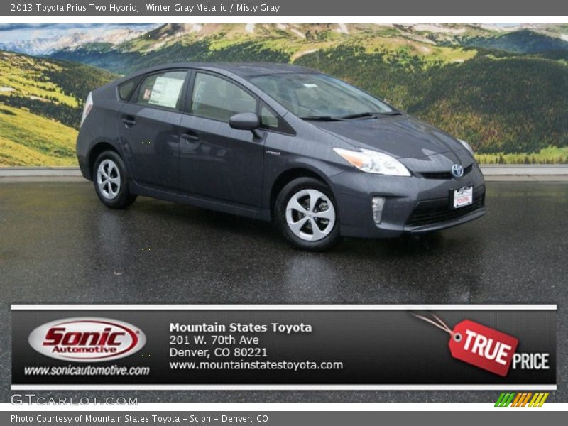 Winter Gray Metallic / Misty Gray 2013 Toyota Prius Two Hybrid