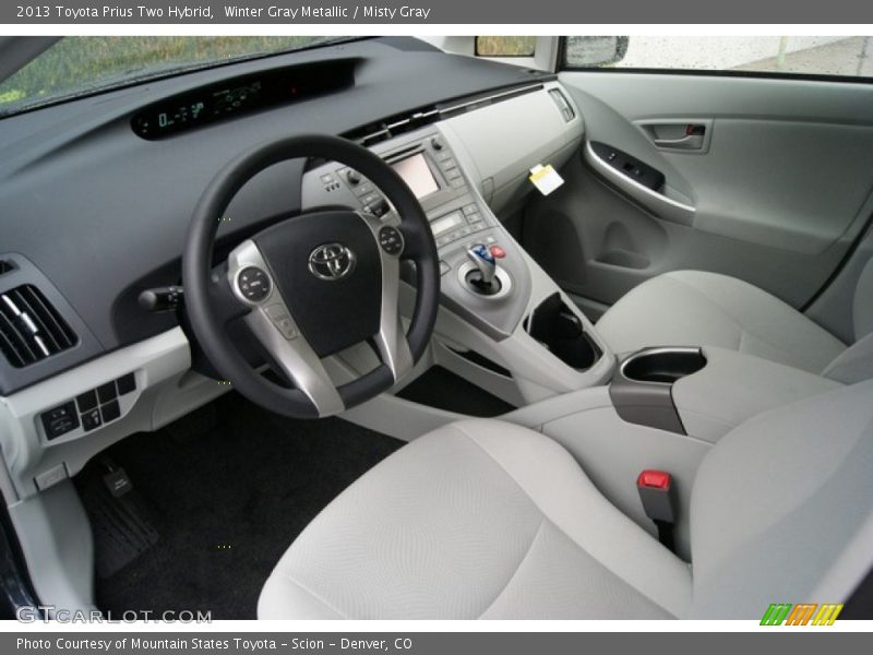 Winter Gray Metallic / Misty Gray 2013 Toyota Prius Two Hybrid